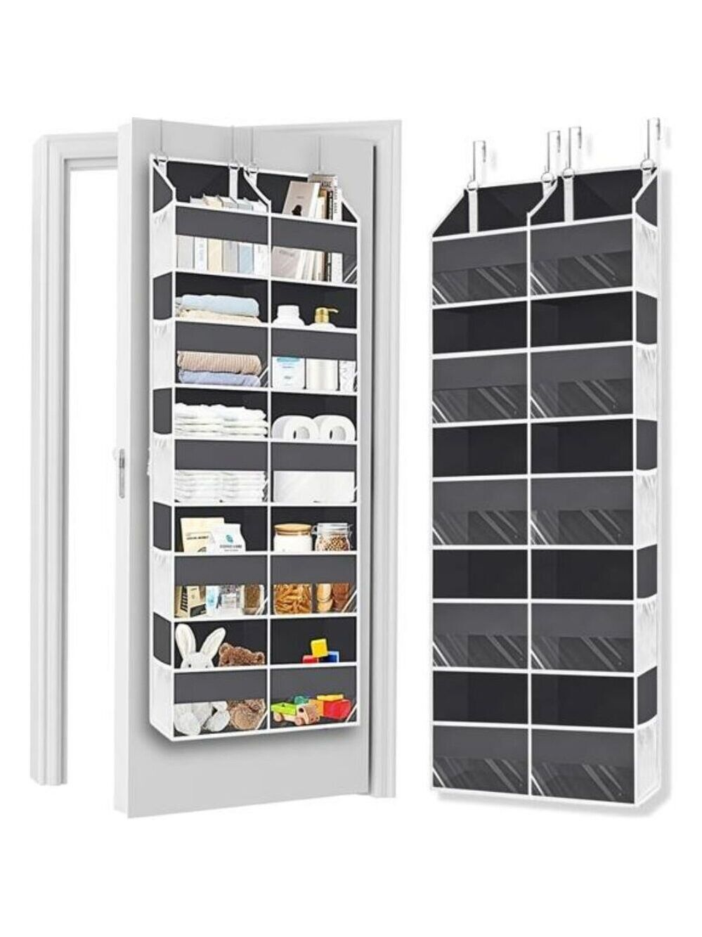 Over Door Organizer 5 Tier 10 Pocket Hanging Storage for Closet Bathroom